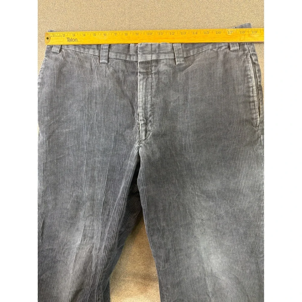L.L. Bean Corduroy Pants Mens W40 Blue Wide Wale Classic‎ Fit Trousers 38x29 VTG